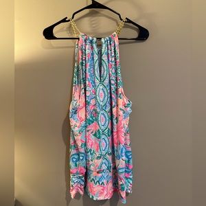 Lilly Pulitzer Bowen Chain Halter, Size XL